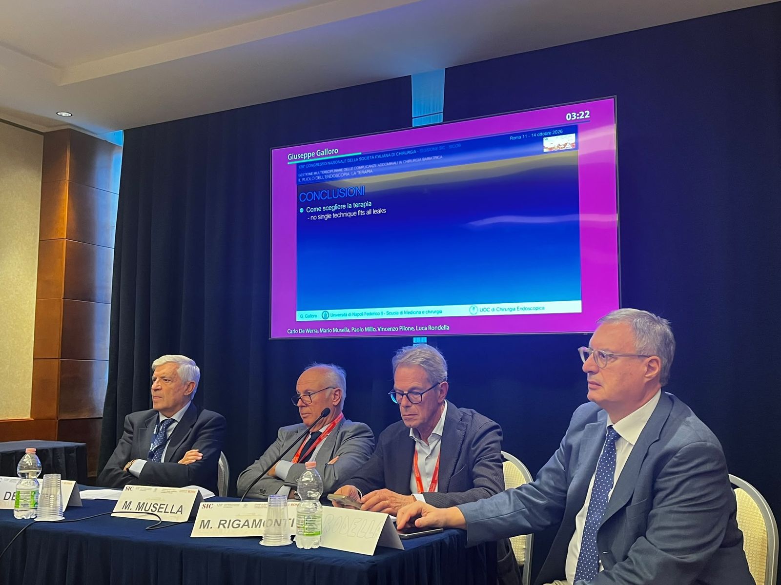 Momento della sessione SIPAD al Congresso SIC